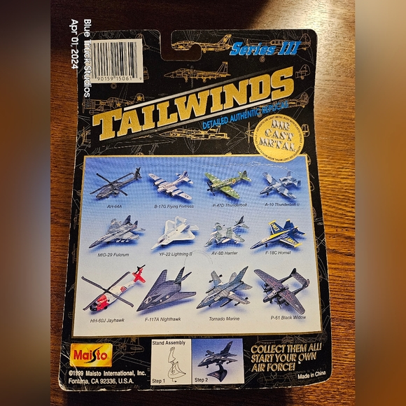 Maisto Tailwinds A-10 Thunderbolt II Series III Die Cast Metal 1999 VINTAGE - Picture 6 of 13